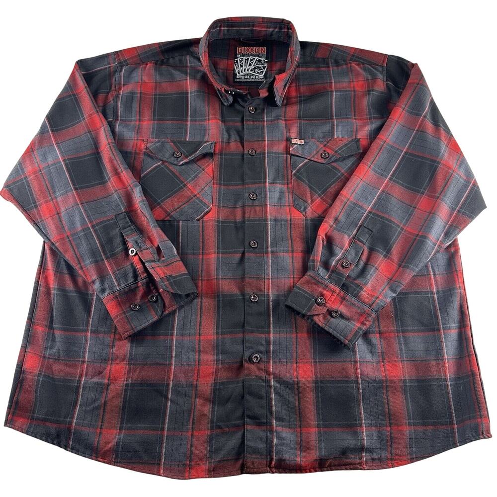 Dixxon Flannel Co “Royal Flush 10 YEAR" 2.0 Men's Size 4X Plaid Red Button Shirt